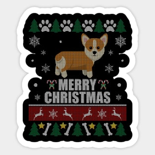 Corgi Butt Christmas Sticker